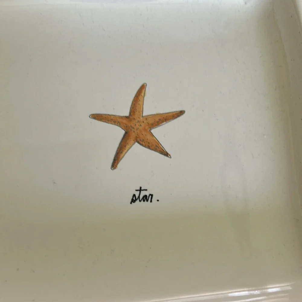 NWOT Rae Dunn starfish & anchor themed tray/platter - Picture 5 of 5